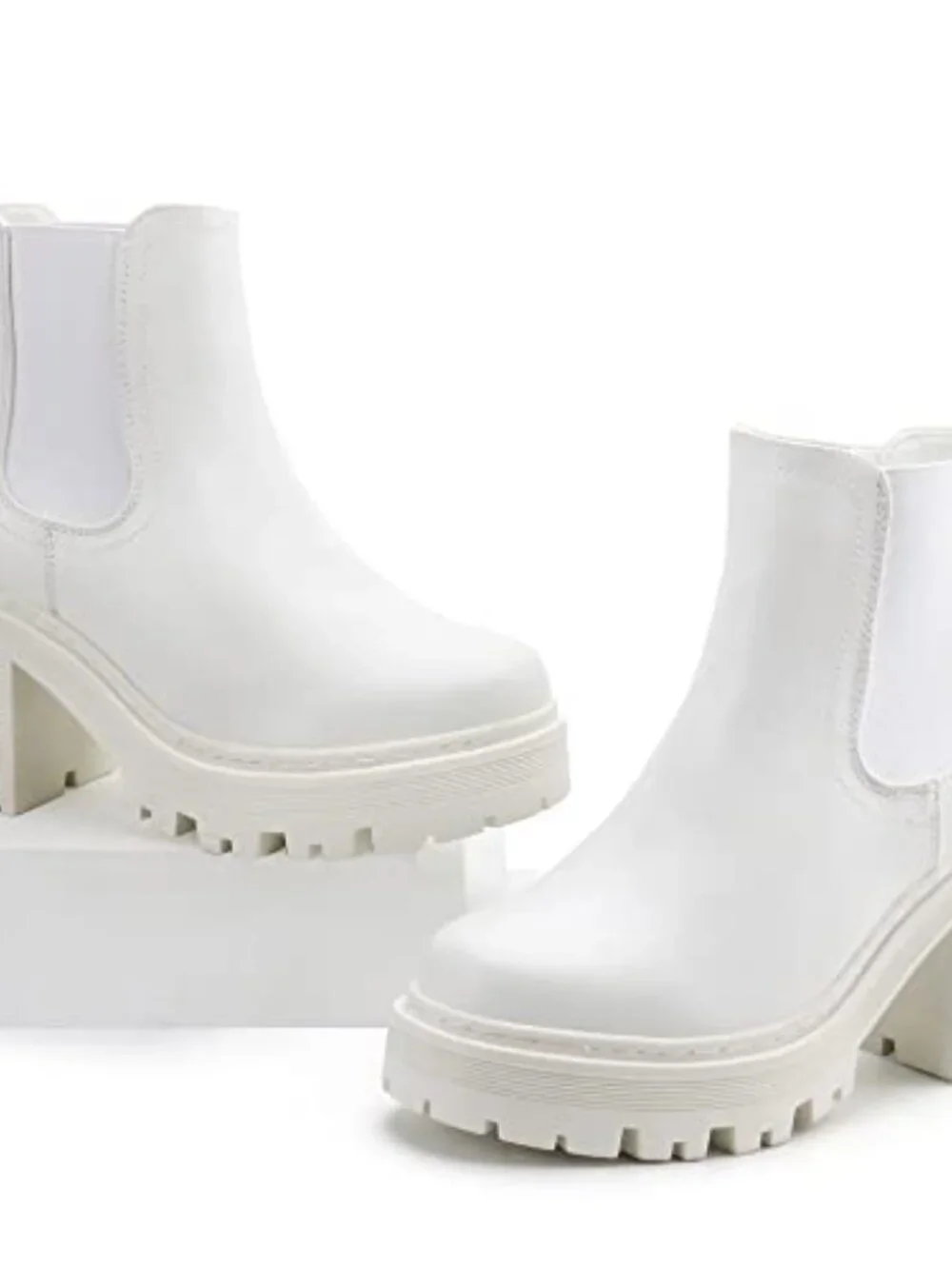 Women's Chelsea Boots Platform Ankle Booties Non-slip Rubber Sole